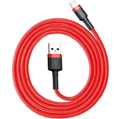 Podrobnoe foto дата кабель baseus cafule lightning cable 2.4a (0.5m) (calklf-a) (червоний) 770120