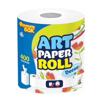Podrobnoe foto паперові рушники фрекен бок art paper roll 2-шарові, 400 відривів, 1 шт