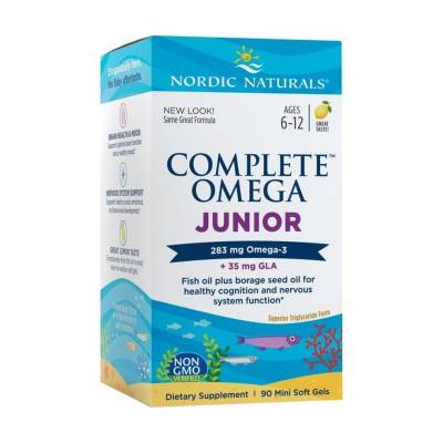 Podrobnoe foto харчова добавка для підлітків в капсулах nordic naturals complete omega junior риб'ячий жир зі смаком лимона, 283 мг, 90 шт