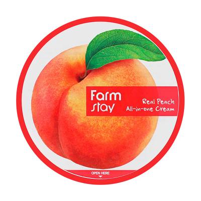 Podrobnoe foto універсальний крем для обличчя та тіла farmstay real peach all-in-one cream з екстрактом персика, 300 мл