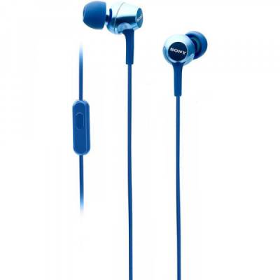 Podrobnoe foto навушники вкладиші дротові sony mdr-ex255ap blue (mdrex255apl.e)
