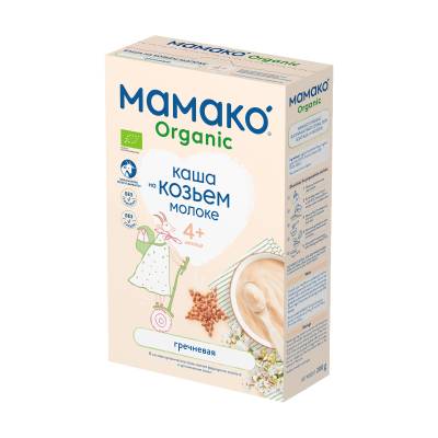 Podrobnoe foto дитяча молочна каша мамако organic гречана на козячому молоці, від 4 місяців, 200 г