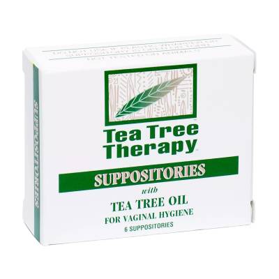 Podrobnoe foto супозиторії для вагінальної гігієни tea tree therapy з олією чайного дерева, 6 шт