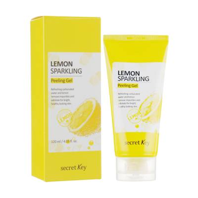 Podrobnoe foto пілінг-скатка для обличчя secret key lemon sparkling peeling gel лимонна, 120 мл