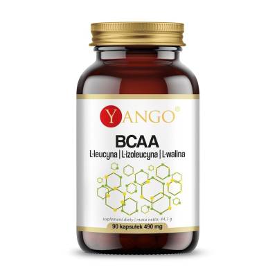 Podrobnoe foto харчова добавка амінокислотний комплекс в капсулах yango bcaa 400 мг, 90 шт