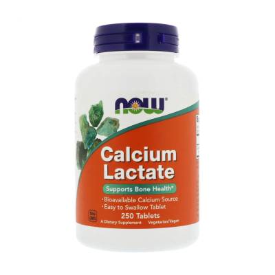 Podrobnoe foto харчова добавка мінерали в таблетках now foods calcium lactate кальцій лактат, 250 шт