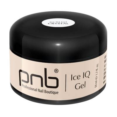 Podrobnoe foto низькотемпературний гель для нігтів pnb uv/led ice iq gel, crystal, 50 мл