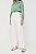 foto штани з домішкою льону max&co. колір білий широке висока посадка