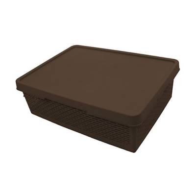 Podrobnoe foto кошик для зберігання qutu q-basket brown, 18*42*58 см, 36 л