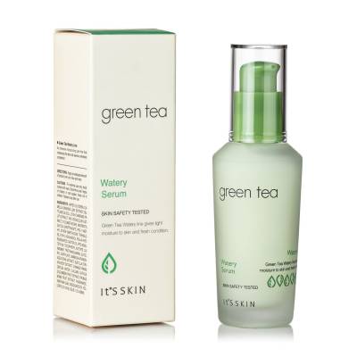 Podrobnoe foto зволожувальна сироватка для обличчя it's skin skin green tea watery serum з екстрактом зеленого чаю, 40 мл