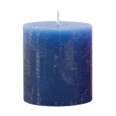 Podrobnoe foto циліндрична свічка candlesense decor rustic синя, діаметр 7 см, висота 7.5 см