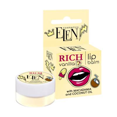 Podrobnoe foto бальзам для губ elen cosmetics lip balm rich vanilla, 9 г