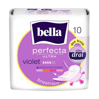 Podrobnoe foto гігієнічні прокладки bella perfecta ultra violet deo fresh, 10 шт
