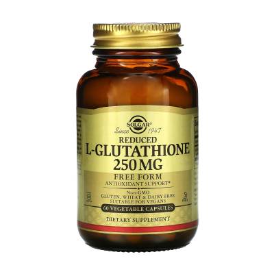 Podrobnoe foto харчова добавка амінокислота в капсулах solgar reduced l-glutathione l-глутатіон 250 мг, 60 шт