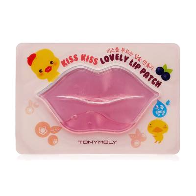 Podrobnoe foto гідрогелева маска-патч для губ tony moly kiss kiss lovely lip patch, 10 г