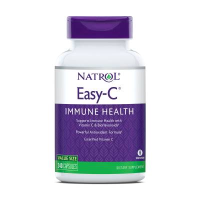 Podrobnoe foto харчова добавка в капсулах natrol easy-c immune health вітамін c, 500 мг, 240 шт