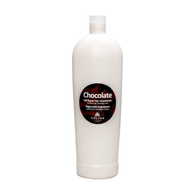 Podrobnoe foto регенерувальний кондиціонер для сухого та посіченого волосся kallos cosmetics chocolate full repair shampoo, 1 л