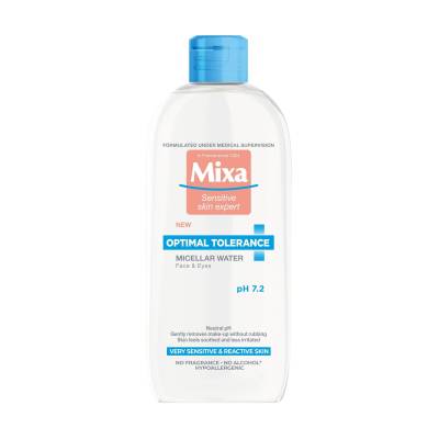 Podrobnoe foto міцелярна вода для обличчя mixa sensitive skin expert optimal tolerance micellar water, ph 7.2, 400 мл