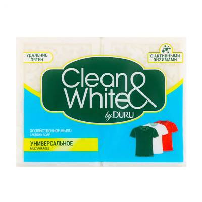 Podrobnoe foto господарське мило duru clean & white універсальне, 2*120 г