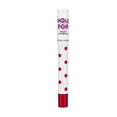 Podrobnoe foto матова помада-олівець для губ holika holika holi pop velvet lip pencil rd01 apple, 1.7 г