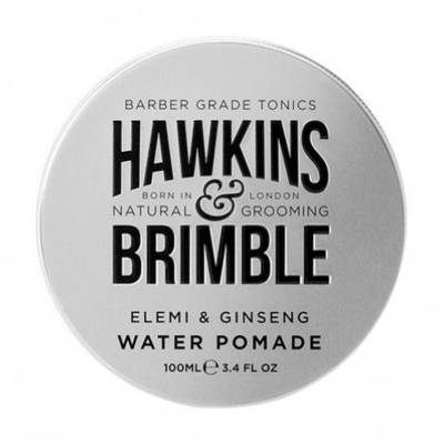 Podrobnoe foto чоловіча помада для укладання волосся hawkins & brimble elemi & ginseng water pomade, 100 мл
