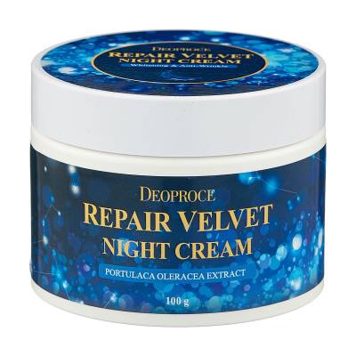 Podrobnoe foto відновлювальний нічний крем для обличчя deoproce repair velvet night cream, 100 мл