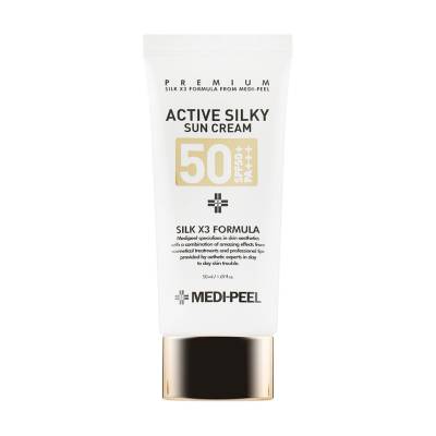 Podrobnoe foto сонцезахисний крем для обличчя medi-peel active silky sun cream spf50+/pa+++, 50 мл
