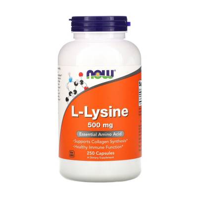 Podrobnoe foto харчова добавка амінокислота в капсулах now foods l-лізин 500 мг, 250 шт