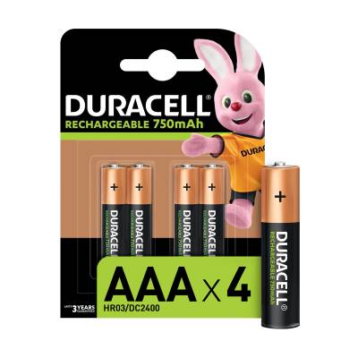 Podrobnoe foto акумулятори duracell recharge aaa 750 mah, 4 шт