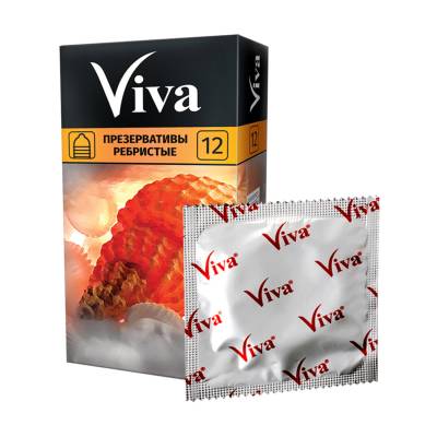 Podrobnoe foto презервативи латексні viva ребристі, 12 шт